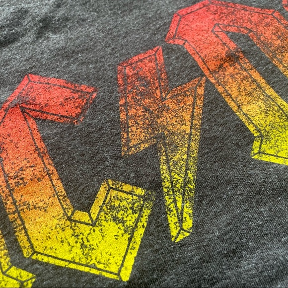 AC/DC Size Medium T-Shirt Dark Brown, Yellow, Orange and Red - Picture 3 of 5